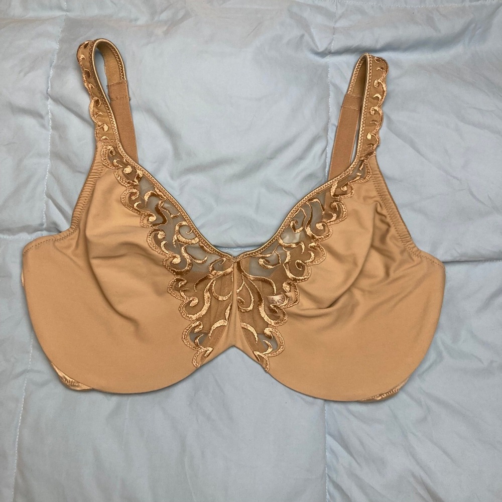38DD Lilyette by Maidenform Enchantment Underwire Minimizer Bra Beige P0427